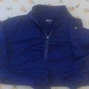 KIRKLAND women's size Xl long sleeve active wear. Blue zipper pocket hand warmer